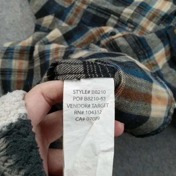 HVIII Brand Goods Shirt Mens Small Blue Plaid Flannel Long Sleeve Button Front - Picture 3 of 8